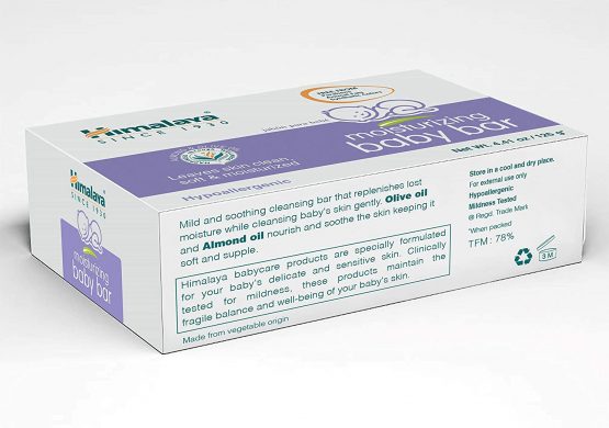 Himalaya Baby Soaps with naturally hydrating & moisturizing almond & olive oil ,Provides gentle cleansing and nourishes the skin| Free from Parabens and Synthetic fats 70 g ( Pack of 3) - Image 3