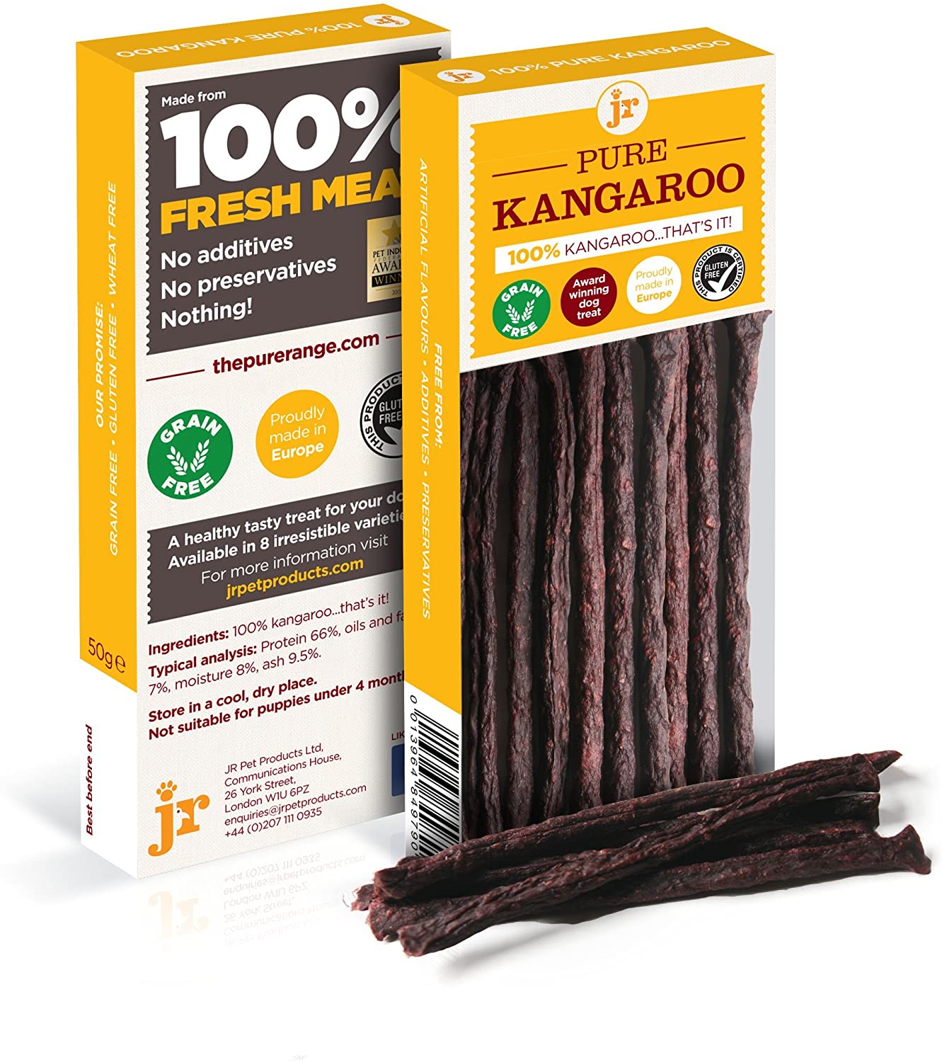 Pure kangaroo Dog Treat Sticks 50g Gluten Free, 50 g (Pack of 1)