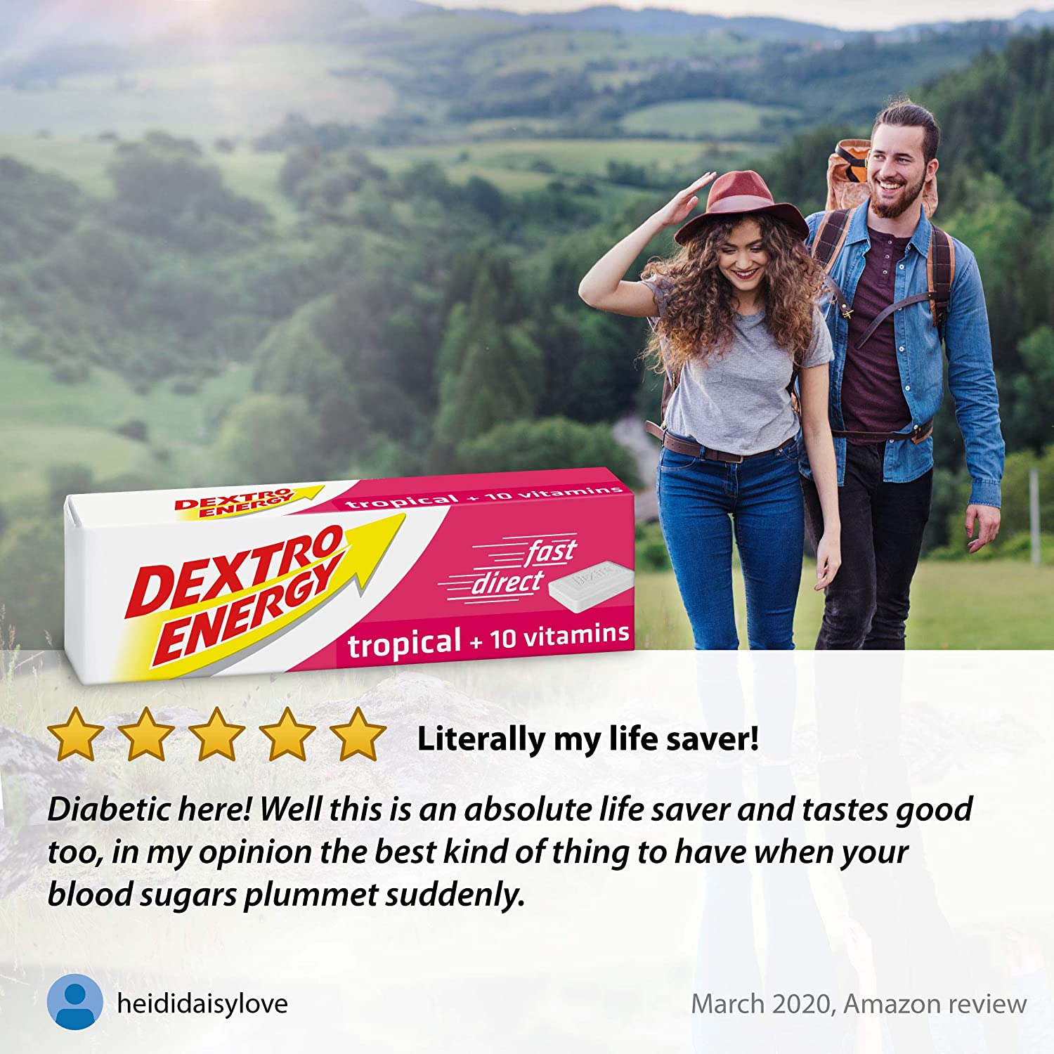 Dextro Energy Tropical Glucose Tablets, 14 count (Pack of 24) - Image 4