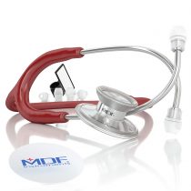 MDF® Acoustica® Deluxe Lightweight Dual Head Stethoscope - Free-Parts-for-Life & Lifetime-Warranty - All Black (MDF747XPBO)