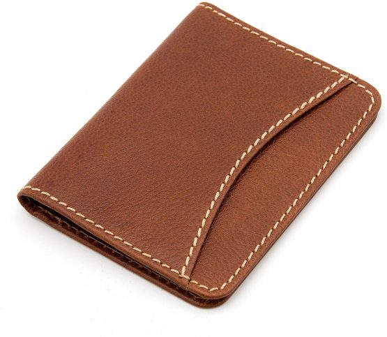 Leather Travel Pass/Oyster Card Holder with Contrast Stitching by 1642 - Image 4