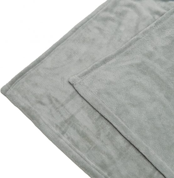 Beautissu Fleece Blanket Aurelia 220x240 cm Soft Luxury Throw Blanket Cosy for Autumn Fall Winter Fluffy Sofa Throw Bed Comforter Bedspread Thick Blanket Light Grey - Image 4