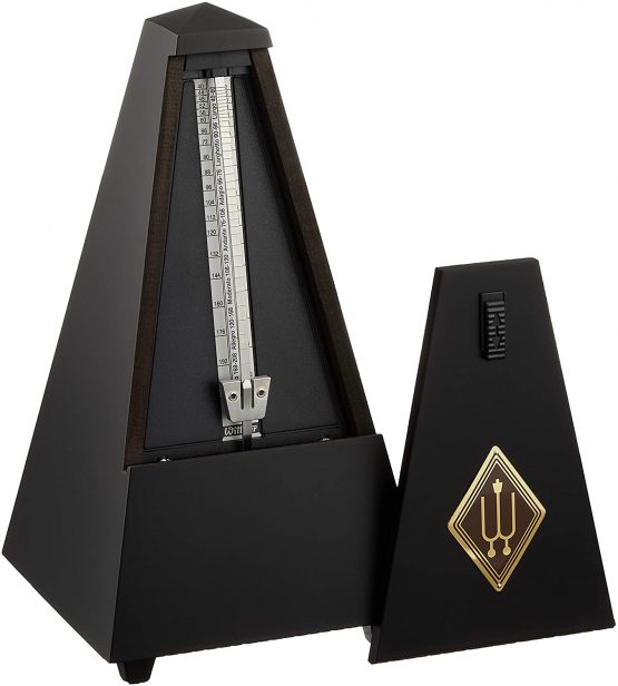 Wittner 903815Traditional Maelzel Pyramid Metronome Wooden Case with Bell and Black Matt