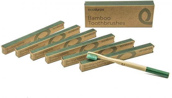 6 Bamboo Toothbrushes Medium Bristles | EcoSlurps | Premium Adult Manual Wooden Toothbrush Family Multipack | Eco Friendly & Plastic Free | Tree Planted with Each Sale (6, Multicolour) - Image 3
