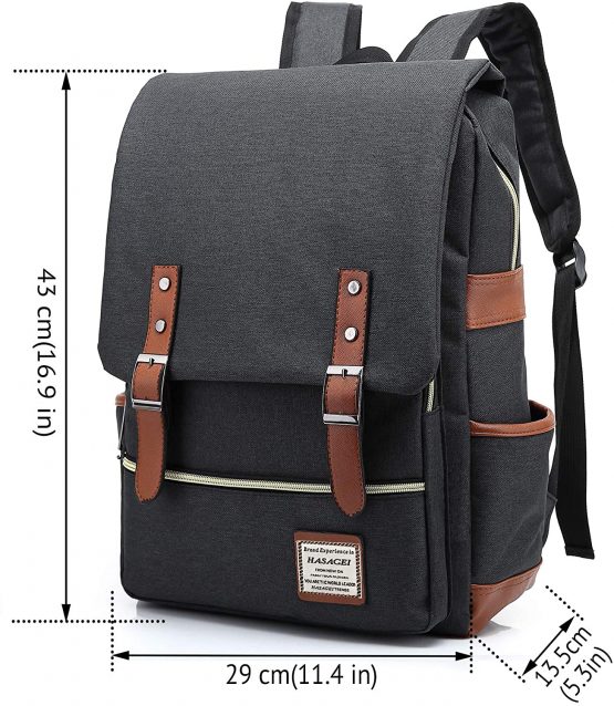HASAGEI Vintage Backpack Unisex Rucksack Daypack Casual School Travel Laptop Tablet Bags - Image 3
