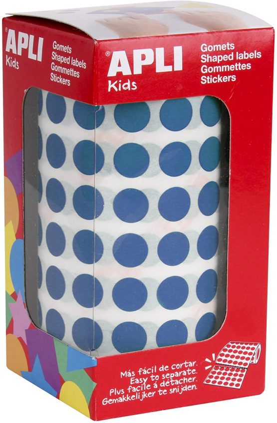 Apli 946005 - Roll gomets Circular 10.5mm Blue