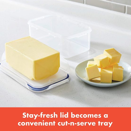 Lock & Lock Butter Keeper, Clear, 18 x 11 x 6.5 cm - Image 3