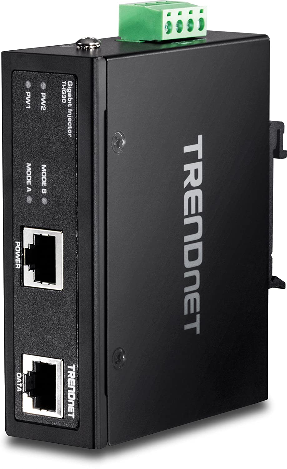 TRENDnet TI-IG30 Hardened Industrial Gigabit PoE+ Injector, Black