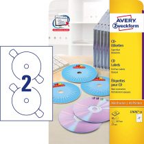 Avery Zweckform L7676 25 A4 Pack of 50 CD Labels Diameter 117 mm 25 Sheets White