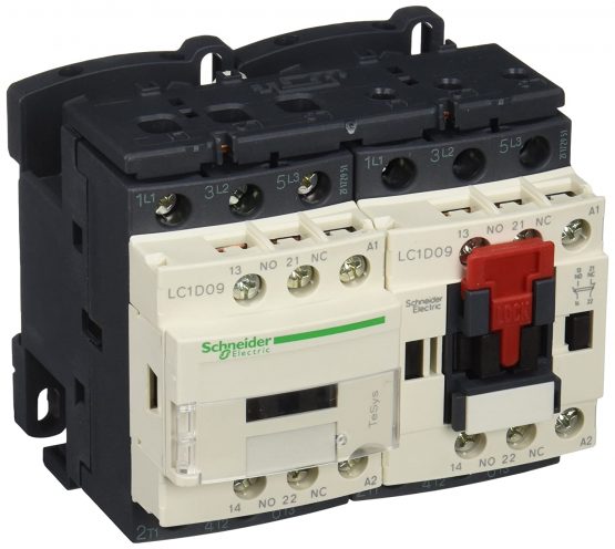 Schneider Electric lc2d09fe7 Contactor TeSys Inverter, lc2-d, 3P, 9 A, 440 Vac-3, Coil 115 VAC, 50/60 Hz