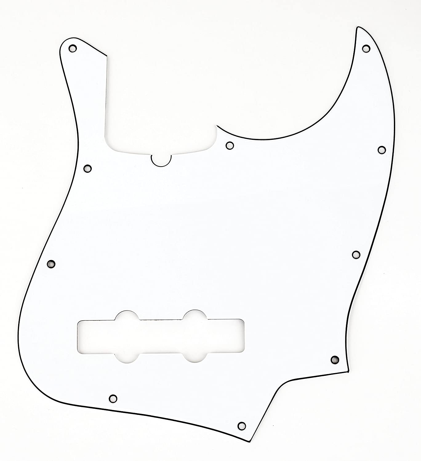 Fender Plaque Jazz Bass 10 trous white, Jazz Bass LH - 10 Hole