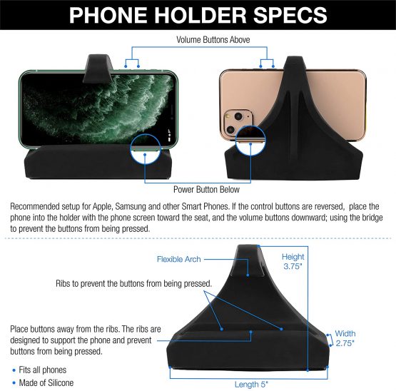 Phone Holder Made for PM5 Monitors of Rowing Machine, SkiErg and BikeErg - Silicone Fitness Products - Image 3
