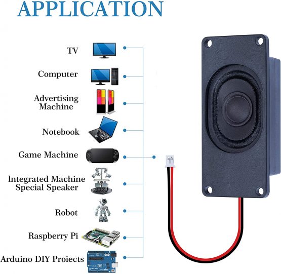 CQRobot Speaker 3 Watt 8 Ohm Compatible With Arduino Motherboard, JST-PH2.0 Interface. It is Ideal for a Variety of Small Electronic Projects. - Image 2