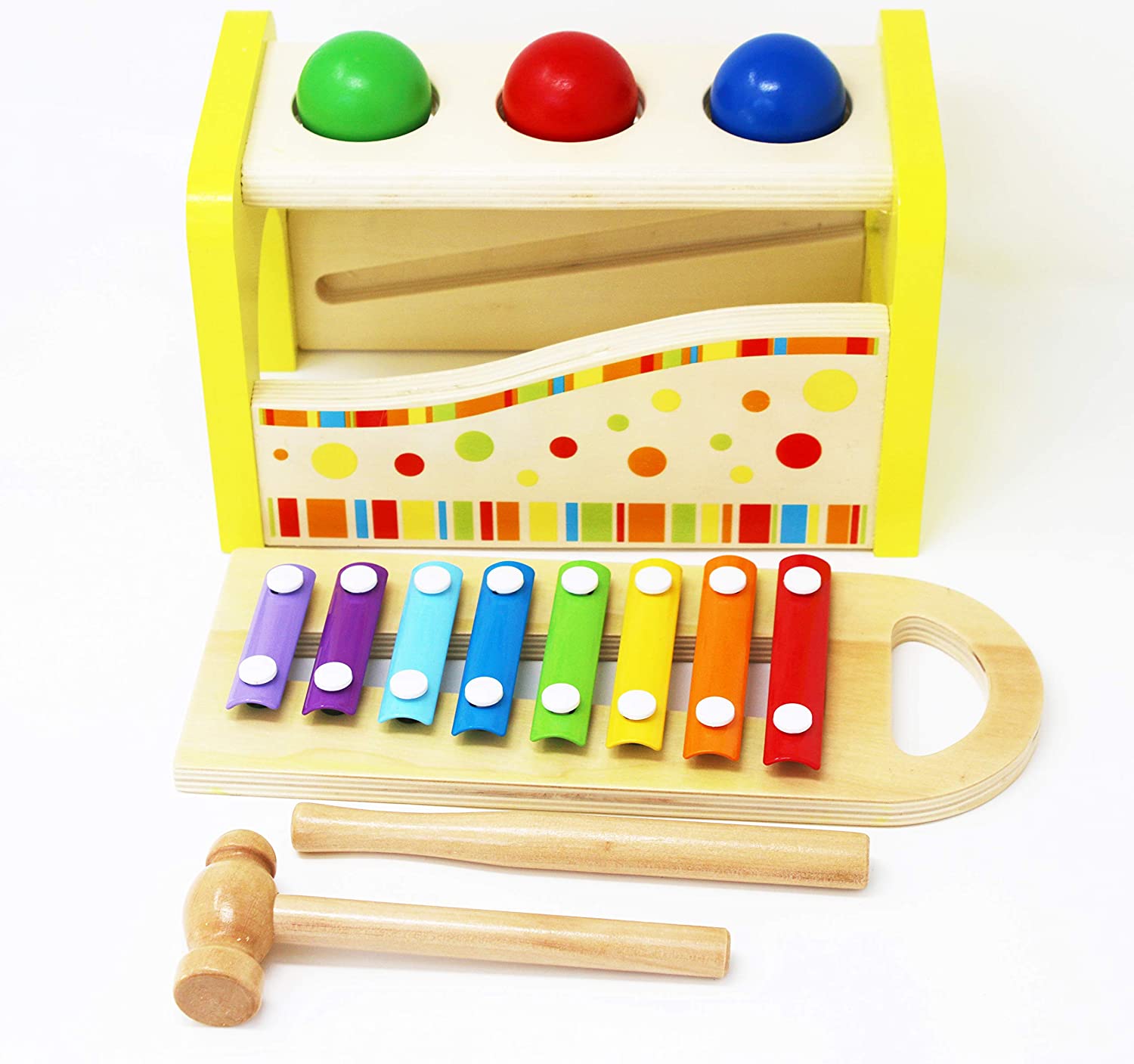 TOWO Wooden Hammer Ball and Xylophone Set - Image 4
