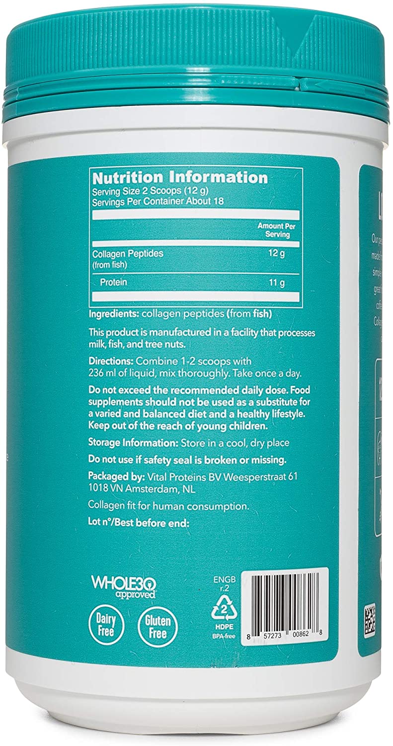 Vital Proteins Marine Collagen Peptides Powder Supplement - Hydrolyzed Collagen - 221g Canister, Red, 221 g (Pack of 1) - Image 3