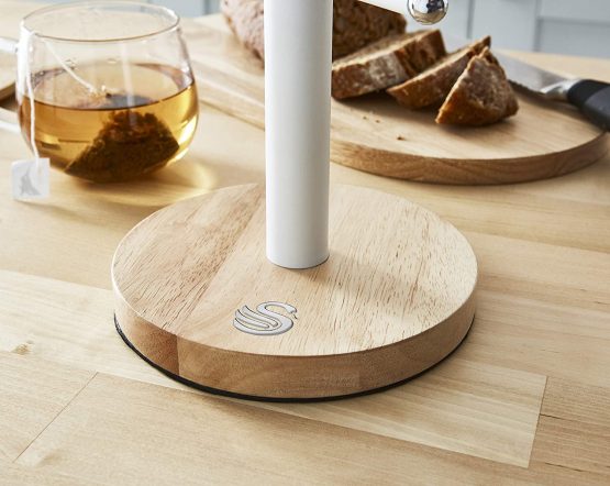 Swan SWKA17510WHTN Nordic Scandi Mug Tree with Non-slip Bamboo Base, Cotton White, Steel, One Size - Image 4