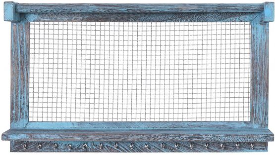 Comfify Rustic Jewelry Organizer – Wall Mounted Jewelry Holder Organizer with Removable Bracelet Rod and 16 Hooks – Perfect Earrings, Necklaces and Bracelets Holder – Vintage Jewelry Display - Image 2