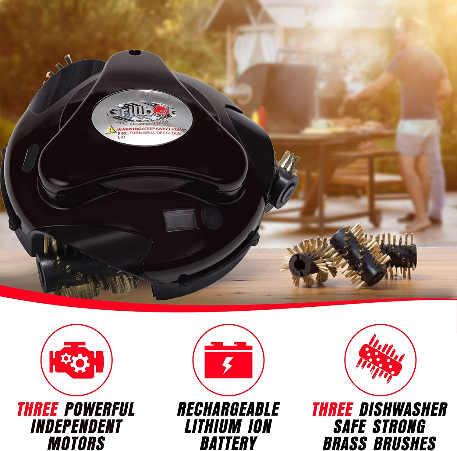 GRILLBOT Automatic Grill Brush for Outdoor Grills - Image 4