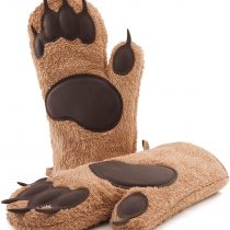 Designer Bear oven gloves, model 2017, long, oven mitts, pot gloves, baking gloves, kitchen gloves, 1 pair