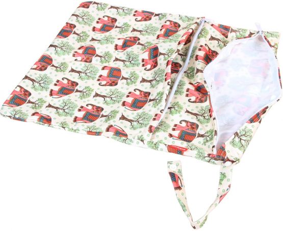 Damero Set of 3 Changing Bags with Reusable Fabric Waterproof Wetbag Wipes Storage Organiser Bag - Image 4