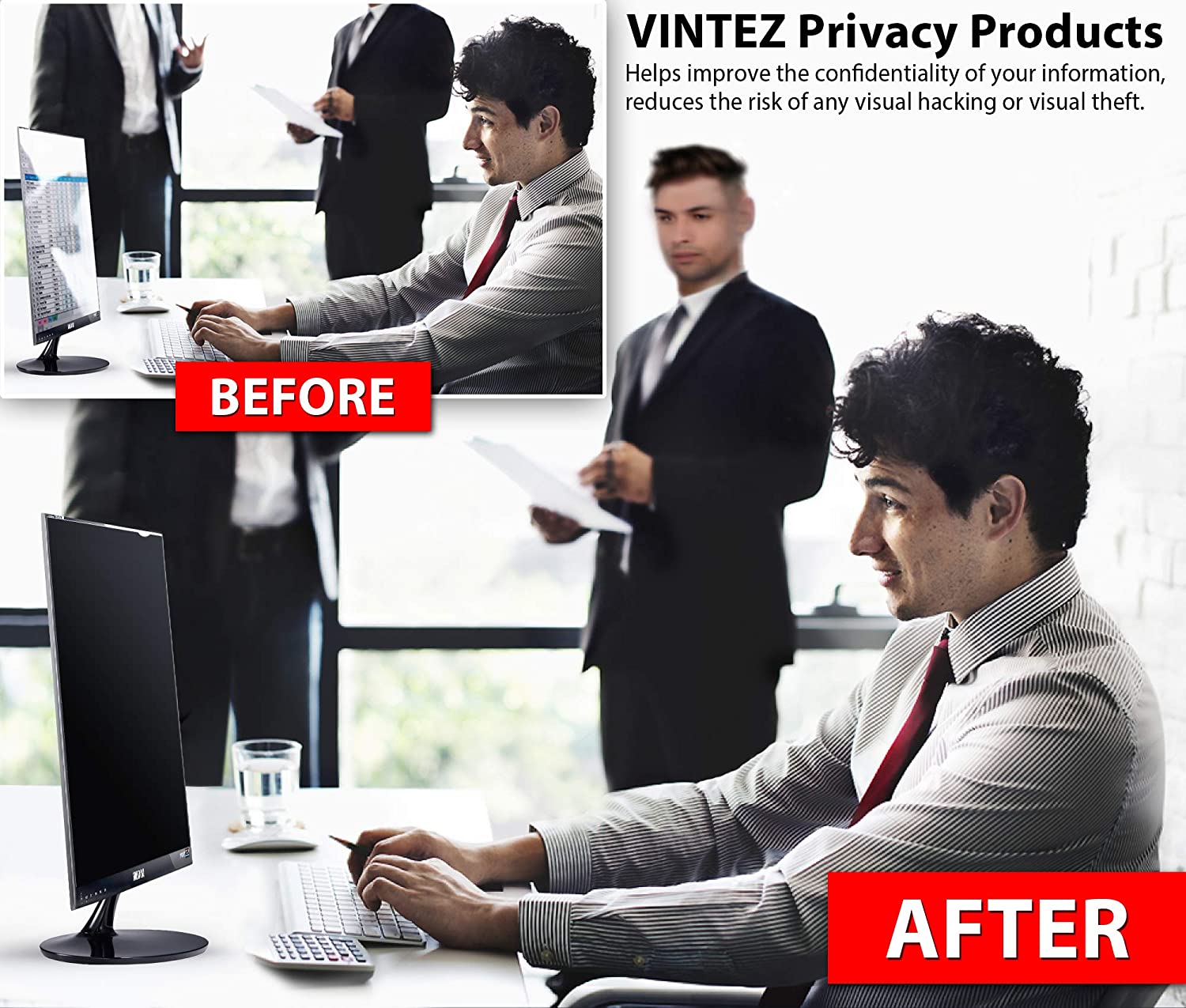 VINTEZ 21.5 Inch 16:9 Privacy Screen for Computer Monitor and Laptop - Image 3