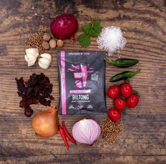 BEEFit Snacks Biltong Flavour Fest - One Bag of Each Flavour - Traditional, Peri Peri, Chilli, Garlic, Teriyaki, BBQ – Healthy – Low Sugar – Carb Killer Snack – High Protein – Juicy Beef Jerky (6x30g) - Image 4