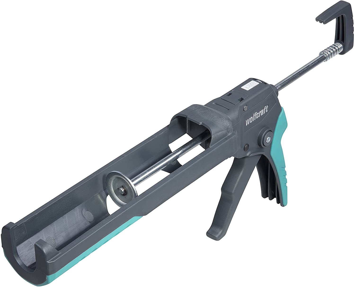 wolfcraft MG 400 Ergo Caulking Gun I 4354000 I Ergonomic Gun with gripping Distance Adjustment, Grey