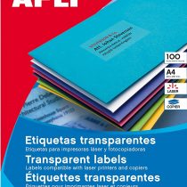 APLI White Printable Labels Polyester 20 hojas Translucent