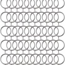 ASelected 50 Pack 38mm Curtain Hanging Rings - Metal Curtain Drapery Pole Hooks fit Rods up to 35mm diameter - Sliver