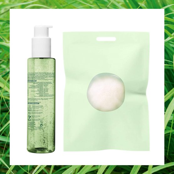 Garnier Organic Lemongrass Gel Wash and Konjac Sponge Deep Cleansing & Exfoliating Set for Healthy Glowing Skin - Suitable for Normal, Combination & Sensitive Skin - Image 2