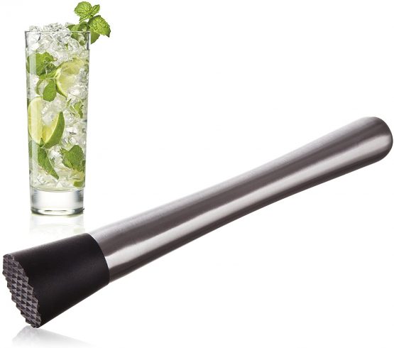 Vacu Vin Cocktail Muddler, Silicone, Silver,20cm - Image 2