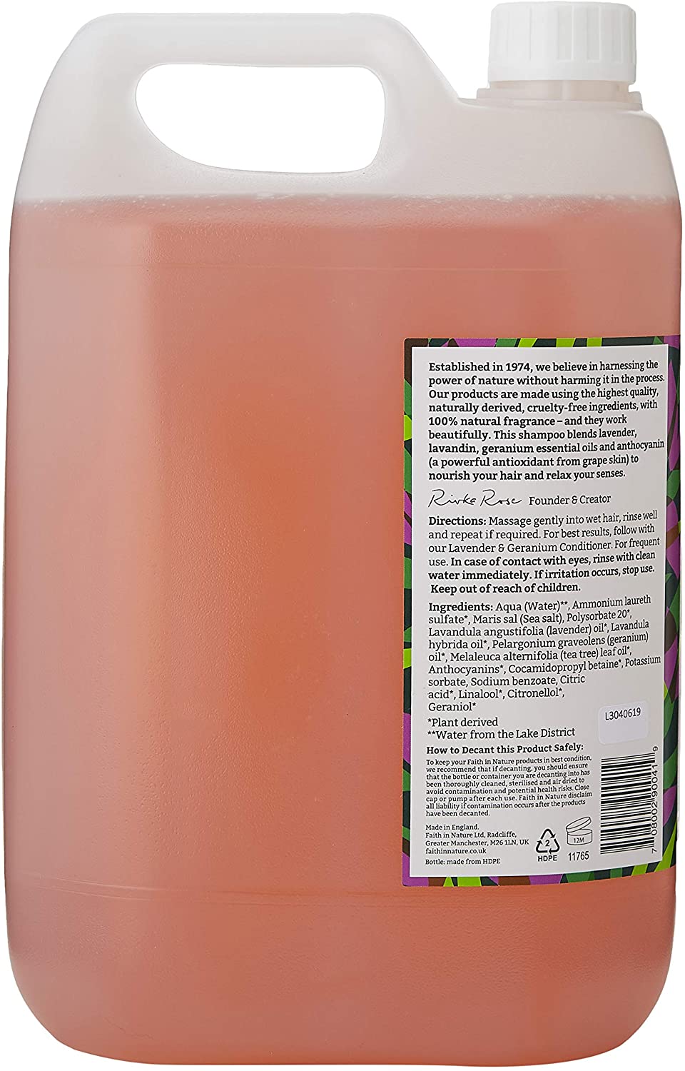 Faith In Nature Natural Lavender & Geranium Shampoo, Balancing for Normal Hair & Scalp, Vegan & Cruelty Free, No SLS - Image 2
