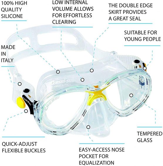 Cressi Kids Marea Jr/Estrella Jr - Scuba Diving and Snorkeling Junior Mask - Image 4