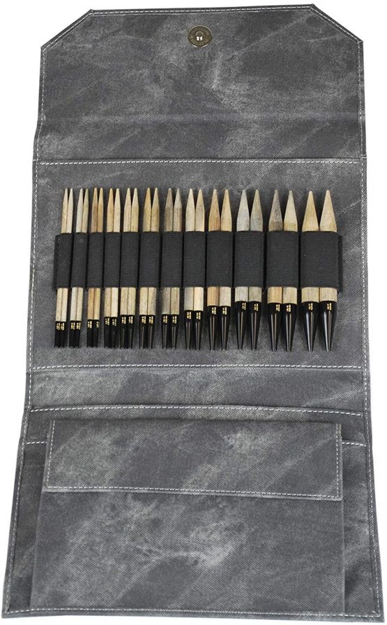 5" Driftwood Interchangeable Knitting Needle Pin Gift Set Umber - Image 2