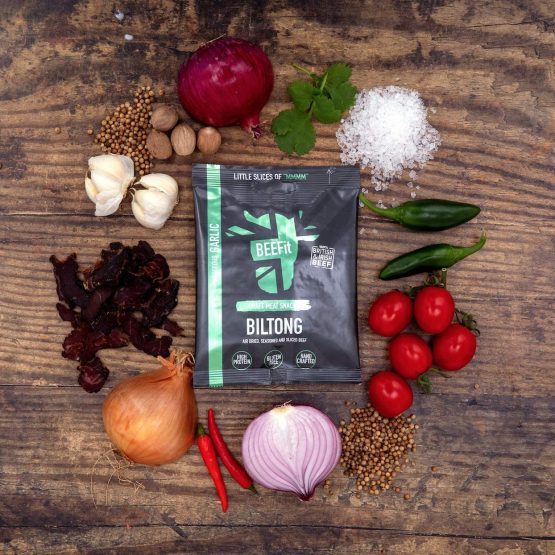 BEEFit Snacks Biltong Flavour Fest - One Bag of Each Flavour - Traditional, Peri Peri, Chilli, Garlic, Teriyaki, BBQ – Healthy – Low Sugar – Carb Killer Snack – High Protein – Juicy Beef Jerky (6x30g) - Image 3