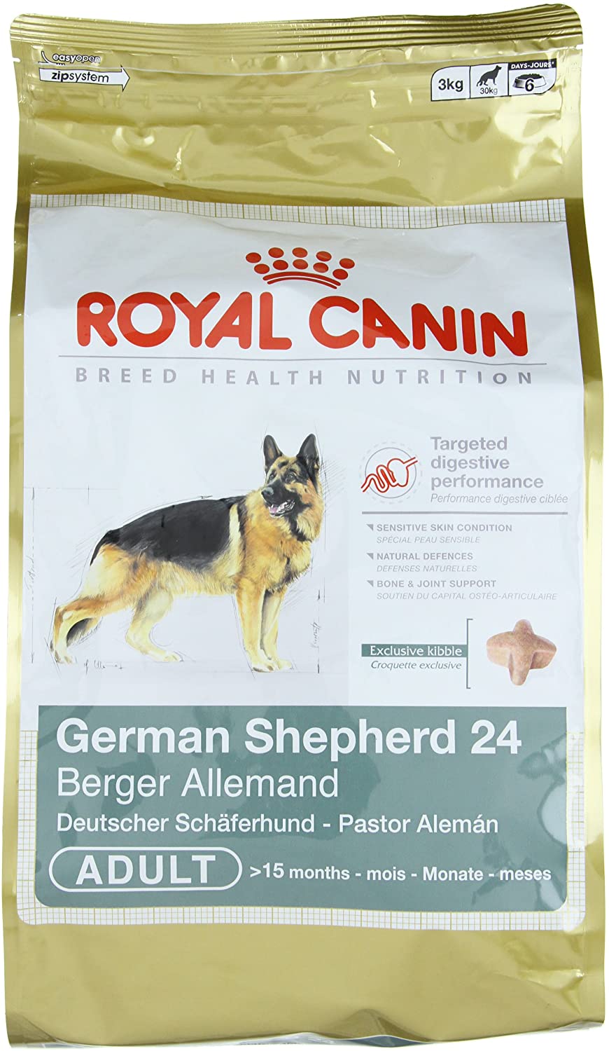 Royal Canin German Shepherd 24 Dry Mix 3 kg, Multicolor, 3 kg (Pack of 1) - Image 3