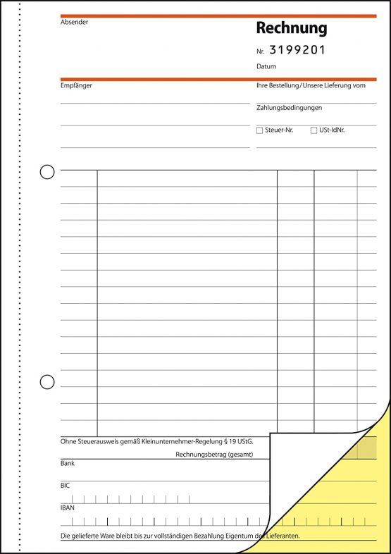 Sigel SD130 invoices for Small Businesses, carbonless Copying Pack of 1 - Image 2
