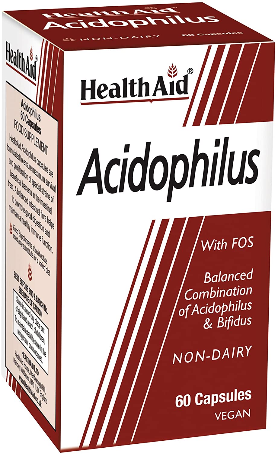 HealthAid Acidophilus, 60 Vegicaps, Other, 60 Count (Pack of 1)