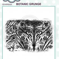 Creative Expressions Pre Cut Stamp by Andy Skinner-Botanic Grunge, Grey Rubber, 6.7 x 9.6 cm