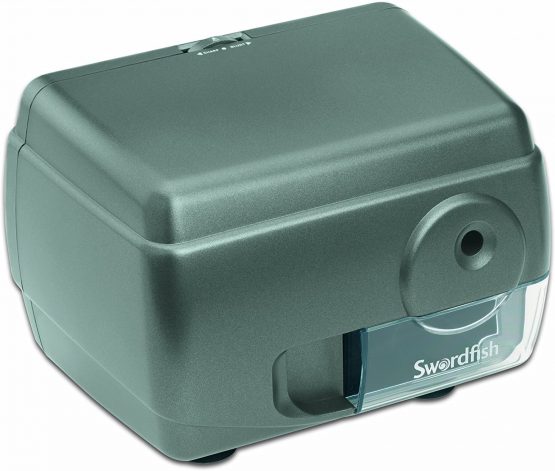 Swordfish ‘Contour’ Electric Pencil Sharpener with Replaceable Helical Blade and Pencil Point Options [40051]