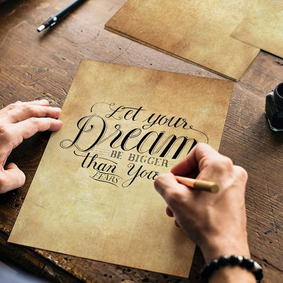Tiberius Premium Parchment Effect Paper - 100 Sheets - Double Sided A4 - Quality 100 GSM Paper - Astra Print - Image 2