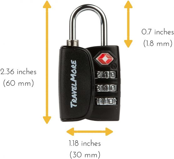 4 Pack Open Alert Indicator TSA Approved 3 Digit Luggage Locks for Travel, Suitcase & Baggage (Orange) - Image 2