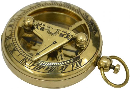 The New Antique Store Push Button Brass Pocket Compass - Image 3