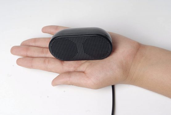 UKHONK Mini USB Speaker Portable Loudspeaker Powered Stereo Multimedia Speaker for Notebook Laptop PC(Black) - Image 2