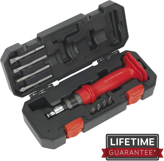 Sealey AK2084 10 Piece Heavy-Duty Protection Grip Impact Driver Set, Silver