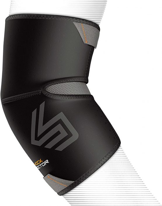 Shock Doctor Men's Elbow Compression Sleeve with Extended Coverage-Black, Small