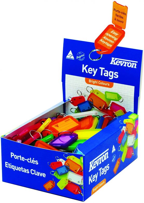 Kevron Plastic Clicktag Key Tag Red Pk 100 - Image 2