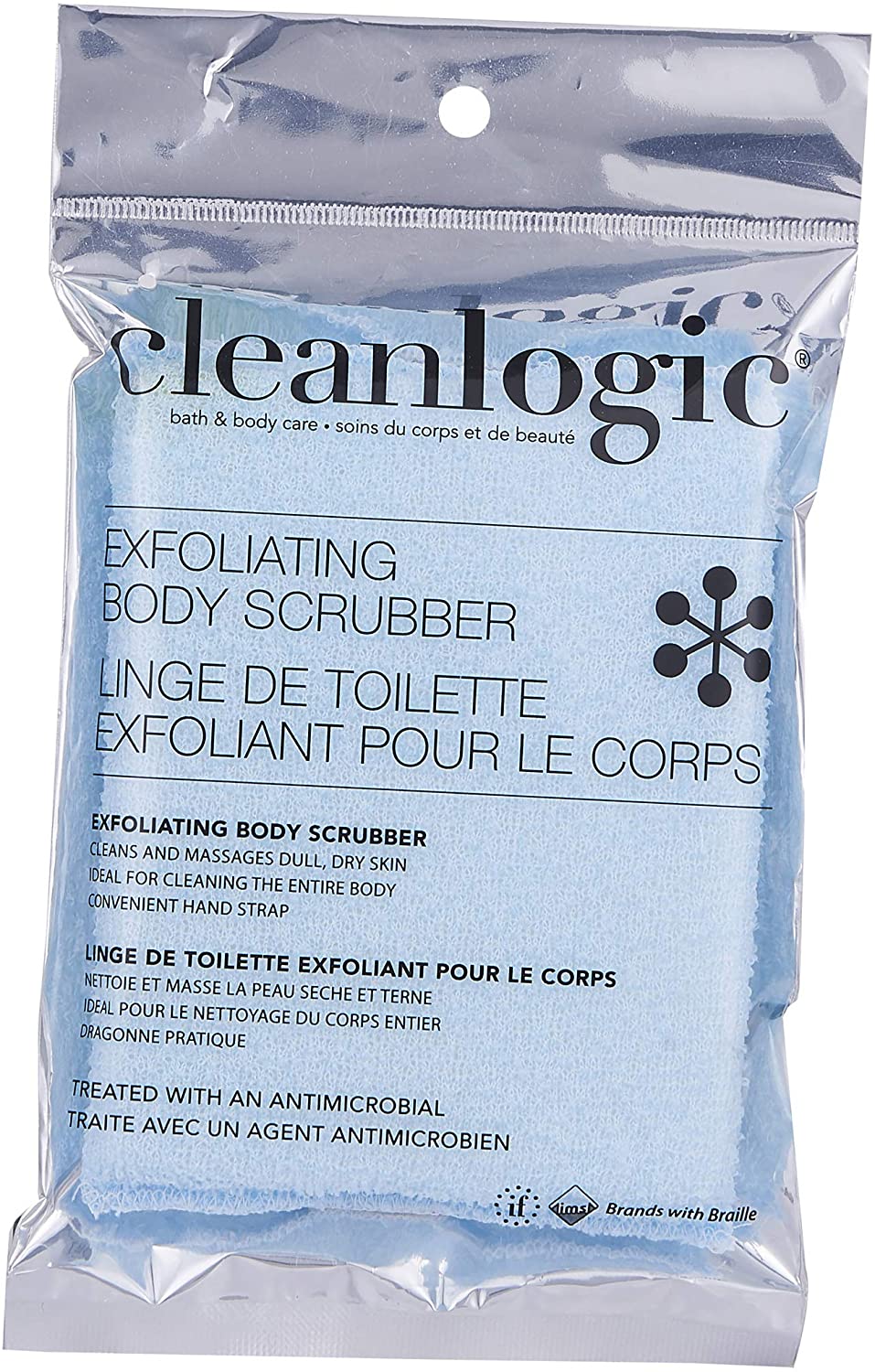 Clean Logic, Exfoliating Body Scrubber - Extra Large, Body Exfoliator for Dry Skin, Green