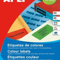 APLI 1600 Permanent Blue Labels 210 x 297 mm 20 Sheets