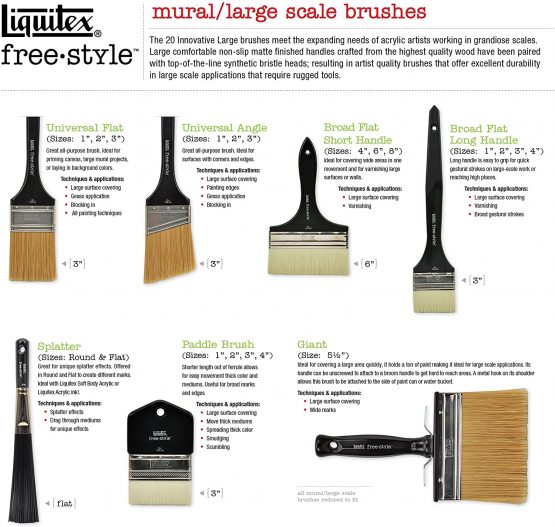 Liquitex Professional Freestyle Large Scale Brush, Paddle 1-inch, beige - Image 3